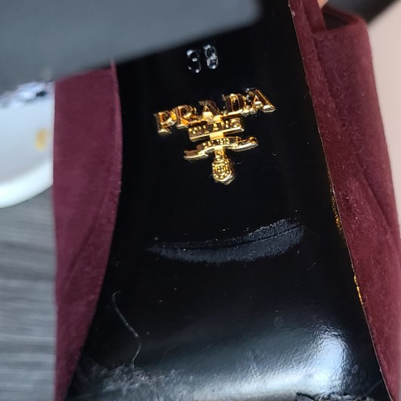 PRADA calzature donna suede shoes ankle strap platform sandal open toe 8.5/39 - Picture 13 of 16